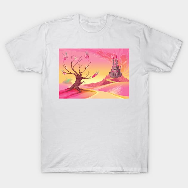 Castle Sunset T-Shirt by ddraw